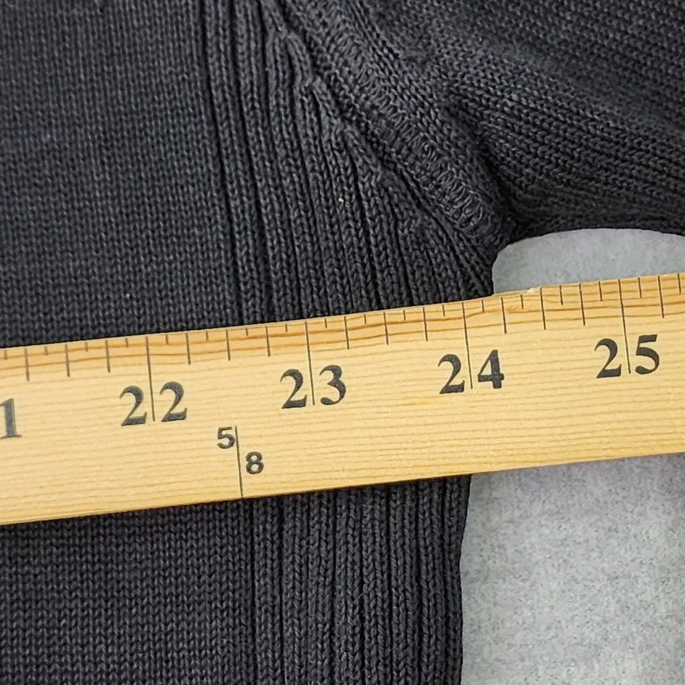 Oscar de la Renta Pullover Sweater Mens Size XL‎ 1/4 Zip Up Long Sleeve Black